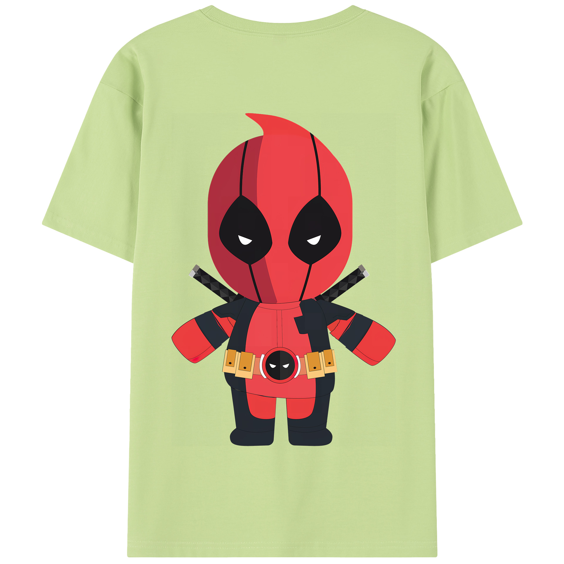 （画像用） Deadpool デッドプール 綿100％半袖Tシャツ（背面プリント）